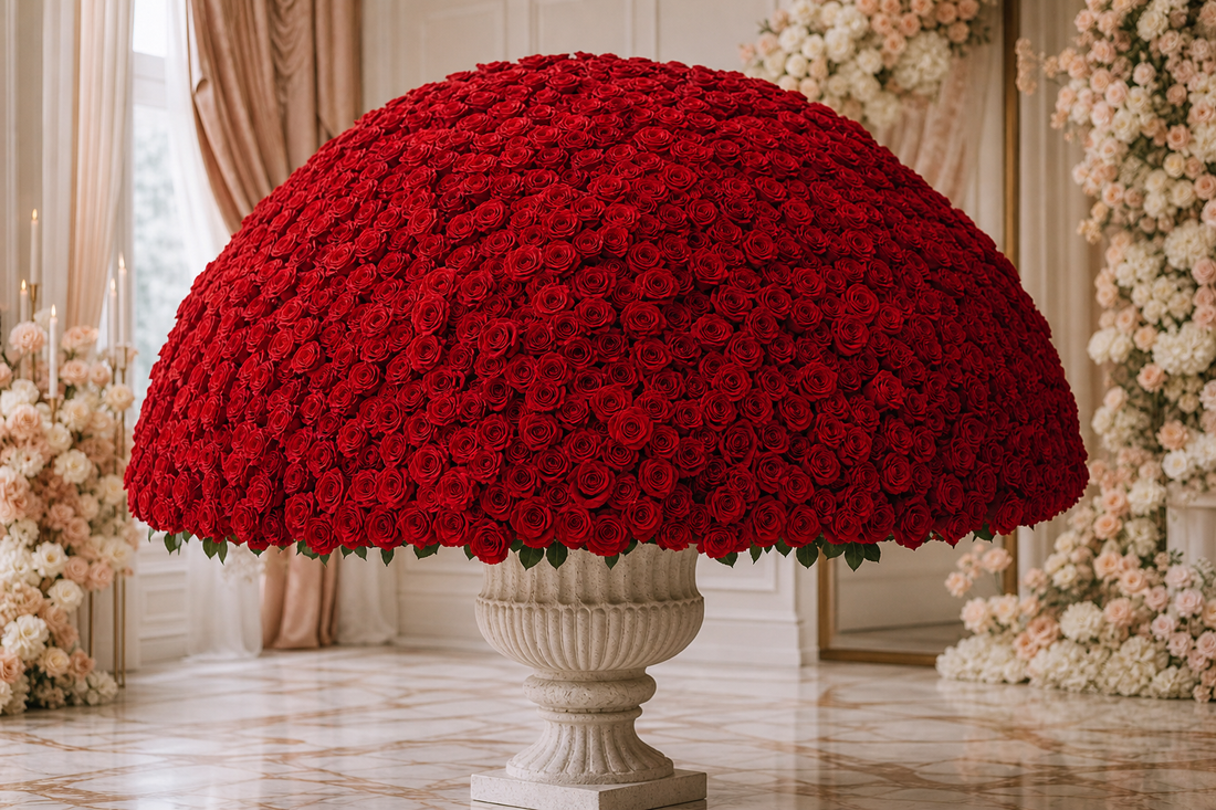 1000 rose bouquet for Delhi weddings and milestones