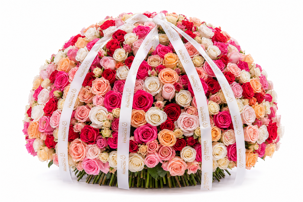 Build Your Own Rose Bouquet — front view — Fresh Flower Point