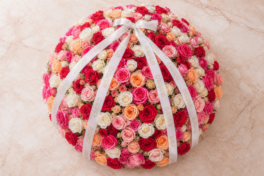 Build Your Own Rose Bouquet — side angle view — Fresh Flower Point