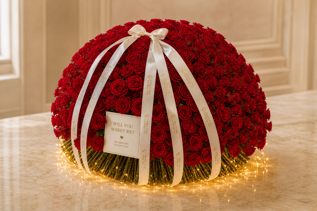 Proposal Package — side angle view — Fresh Flower Point