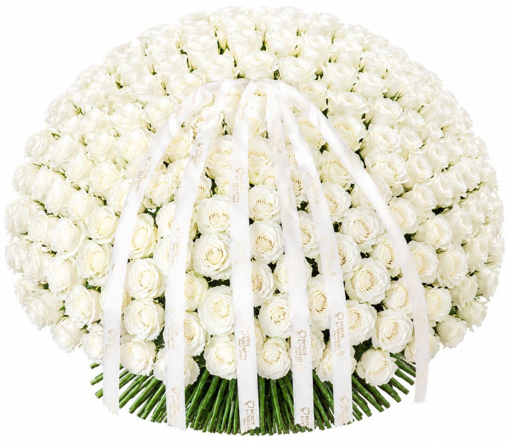 White Rose Bouquet — front view — Fresh Flower Point