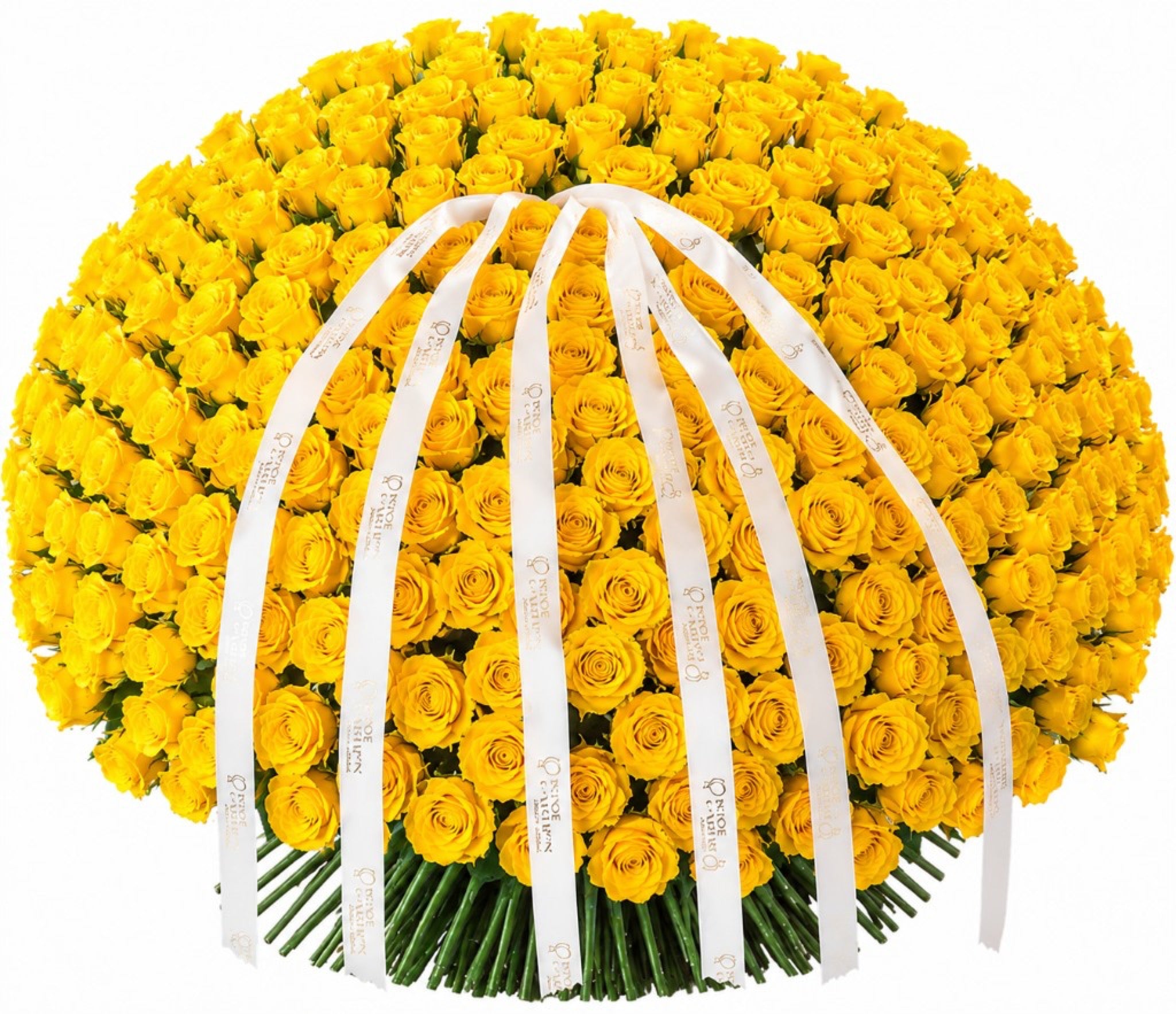 Yellow Rose Bouquet — front view — Fresh Flower Point